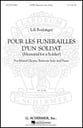 Pour Les Funerailles D'un Soldat SATB choral sheet music cover